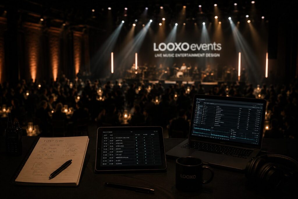 Regia e coordinamento di un evento live progettato da Looxo Events